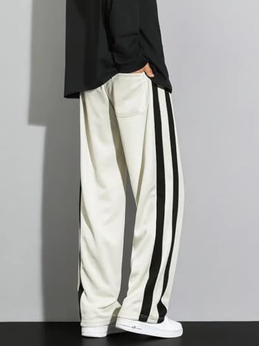 Image of FN3 Men's Cotton Blend Cargo Track Pants - Loose Fit Joggers for Men | Korean Style Travel & Lounge Wear with Pockets