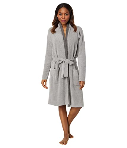 Image of Barefoot Dreams CozyChic Ultra Lite Tipped Ribbed Short Robe
