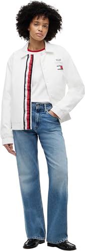 Tommy Hilfiger Unisex Blouson Jacke TH X Cadillac F1 Chevron mit Knopfleiste, Weiß (White), M – Ansicht 7