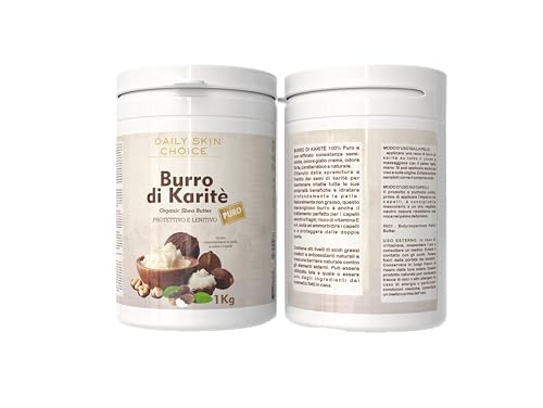 Burro Di Karité Puro, Non Raffinato, Idratante Naturale Per Pelle E Capelli, 1 Kg