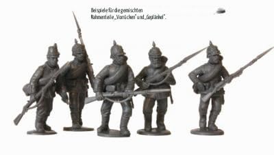 Preußische Infanterie vorrückend