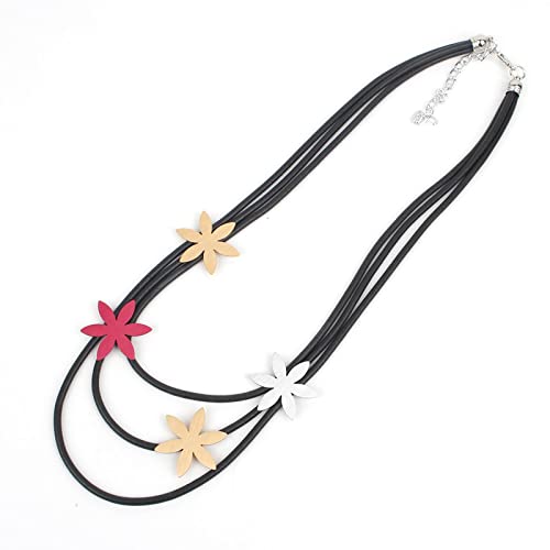 Collier de chaîne de fleurs pendentif long bijoux dames tendance