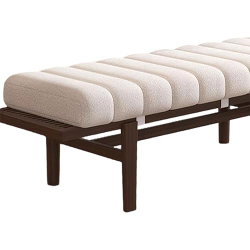 Genérico Cojín para Banco De Exterior/Interior De 50-200cm,Almohadilla Antideslizante para Asiento De 2/3 Plaza,para Ventanas Panorámicas,Bancos,Comedor,Sillones,Columpios,Sofá,Blanca,40x170CM