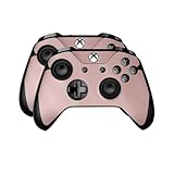 Glossy Glitter Skin Compatible with Microsoft Xbox One Controller (2 Pack) - Solid Blush - Premium 3M Vinyl Protective Wrap Decal Cover - Easy to Apply | Crafted in The USA by MightySkins