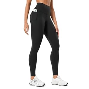 CRZ YOGA Womens Butterluxe Workout Leggings 25″ / 28” – High Waisted Gym Yoga Pants with Pockets Buttery Soft