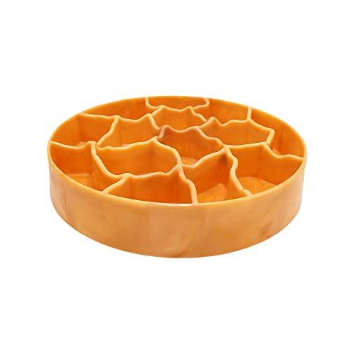 8 Inch Slow Feeder Bowl,Dog Slow Feeder Bowl,Dog Bowl,Cat Bowls, Anti Gulping Healthy Eating, Slow Feeder Pet Bowl,Slow Eating Healthy Design For Small Medium Size Dogs & Cats (Light Gold) #TOP14