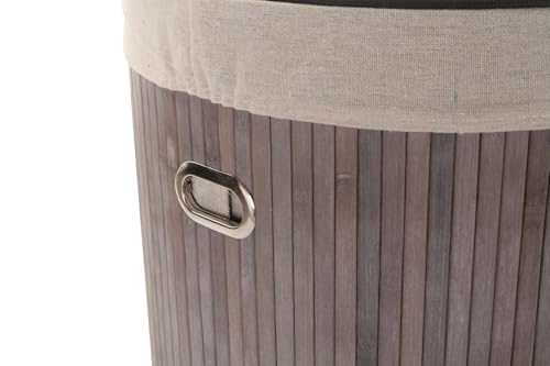 Panier à linge gris grand format 38x38x60 cm tri sélectif vêtements