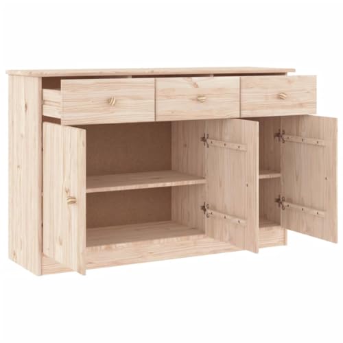 Aparador con cajones y puertas de madera maciza para almacenaje rústico 5