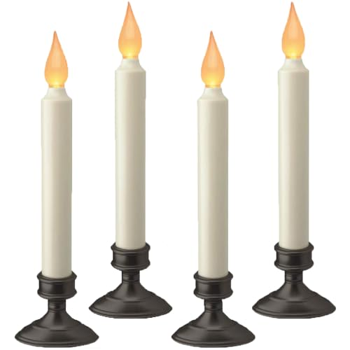 Xodus Battery Operated LED Window Candles, Dusk to Dawn Sensor, 4 Pack