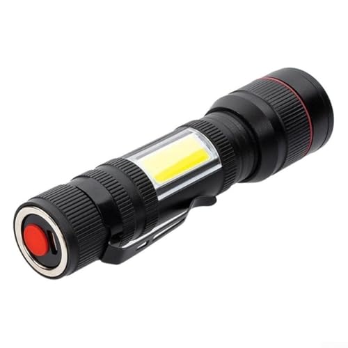 Luminosità da 800 lumen con luce laterale COB: offre una luce forte e uniforme fino a 800 lumen utilizzando la tecnologia COB più una luce laterale integrata per un'ampia visibilità durante le riparazioni o le attività notturne.
