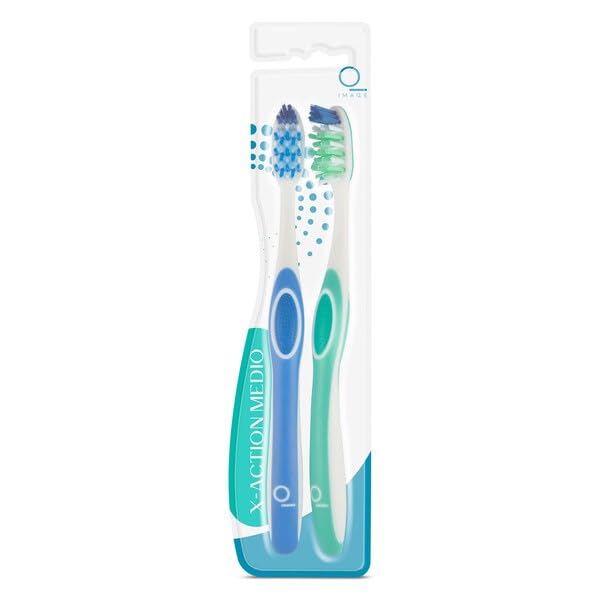 DIA IMAQE cepillo dental x-action medio blister 2 unidades