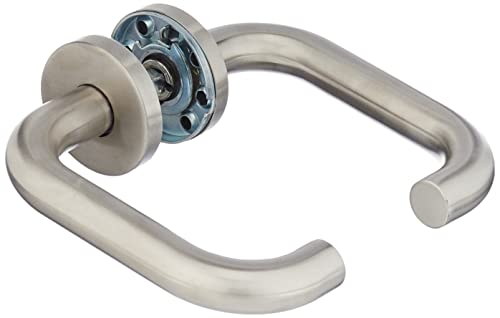 Bricard 666451 Paire de poignées de Porte sur Rosace INOX Tempo New Wave, carré de 7mm