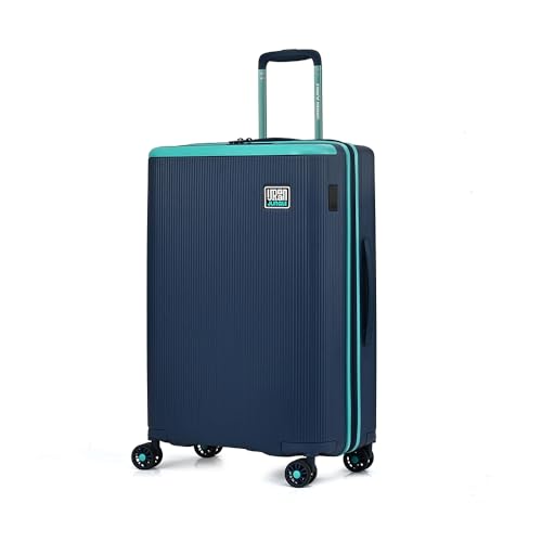 Image of Urban Jungle Lumolite Large Trolley Bag Hardside Polycarbonate Large (75 cm) Light Weight Suitcase with, 8 Spinner Wheels and TSA Lock Travelling Luggage for Men & Women | Navy Blue