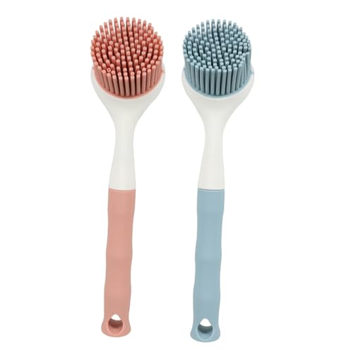 HOUDERCO 2Pcs Lightweight Dish Scrubber Brush Convenient Handheld Kitchen Sink for Pots and Pans Durable Material Design