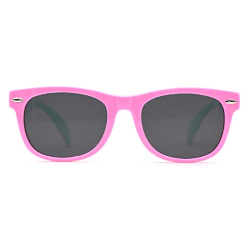Juslink Flexible Polarized Baby Sunglasses For Toddler And Infant With Strap Age 0-4(Pink+Green) #TOP1