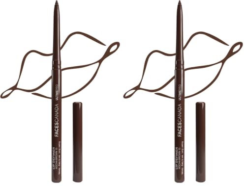 Image of FACES CANADA Ultime Pro Lip Definer - Mocha Brown 13, 0.35g | Rich & Creamy Texture | Matte Finish | Fuller & Brighter Lips | Esily Blendable | Highly Pigmented | Waterproof & Smudgeproof (Pack of 2)