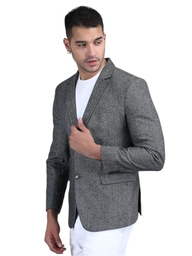 Mens Herringbone 2 Buttons Tweed Retro Checks Vintage Style Notch Lapel Wool Blend Tailored Fit Blazers