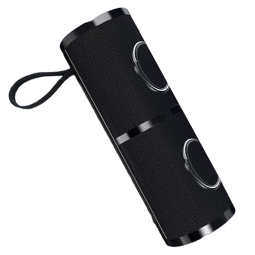 Zolynx Altavoz Bluetooth Inalámbrico Portátil para Exteriores, Resistente Al Agua, con Subwoofer de Doble Bocina y de Sonido Envolvente, Luz RGB en Color Negro.