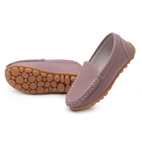 Image of RVROVIC Kids Girls Boys Slip-on Loafers Oxford PU Leather Flats Shoes(Toddler /Little Kid)
