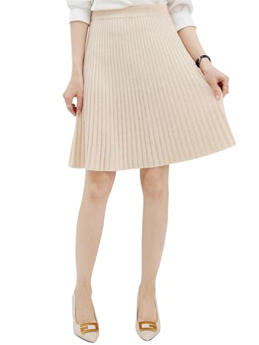 Women's Winter Skirt 100 Percent Merino Wool Knit High Waist Ribbed Knitted Skirts3