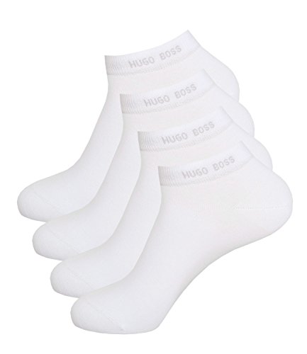 Hugo Boss Herren Sneaker Socken Füßlinge Business Socks 50388443 4 Paar Farbe:Weiß Größe:43-46 Artikel:-100 white