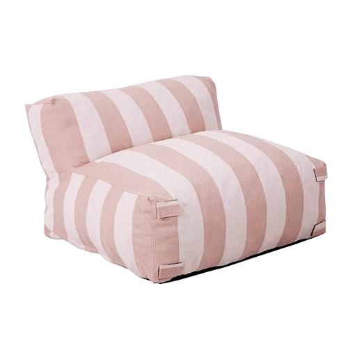 Oviala Fauteuil de Jardin rayé pour canapé modulable Rose poudré - Mixi