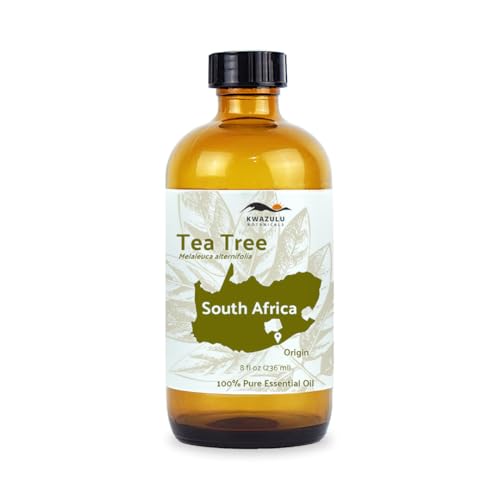 Nature Packaged Tea Tree Essential Oil - Direct from Kwazulu Botanicals South Africa - Steam Distilled - Aceite Esencial de Árbol de Té for Aromatherapy, Diffuser, DIY Candle and Soap Making - 8oz
