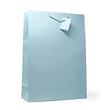 allgala Gift Bags, 12 Pack 17x12x4 Inch X-Large Light Blue Color Gift Bags with Handles for Birthday, Wedding, Party Supplies, Baby Shower, Holidays, Chirstmas