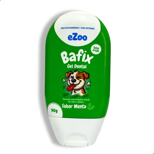 Gel Dental Bafix 90g Menta Higiene Bucal Cachorro e Gato Pasta de...