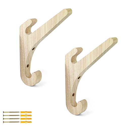 TIANLIN Supports Muraux pour Skateboard, 2 pièces 25cm de Longs Porte Manteau Bois, Porte Manteau Murals, pour Accrocher des Manteaux, skateboard, etc