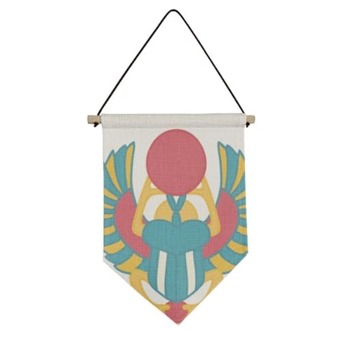 Drapeau en toile scarabée Égypte antique pour décoration murale suspendue