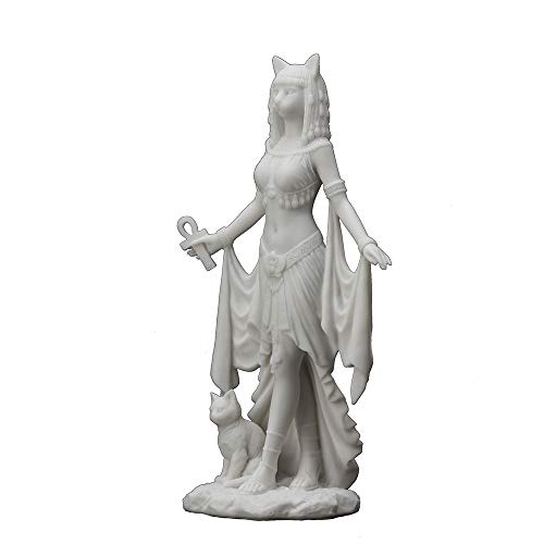 Estatua Resina Blanca Bastet 10 Pulgadas Veronese miniatura 3