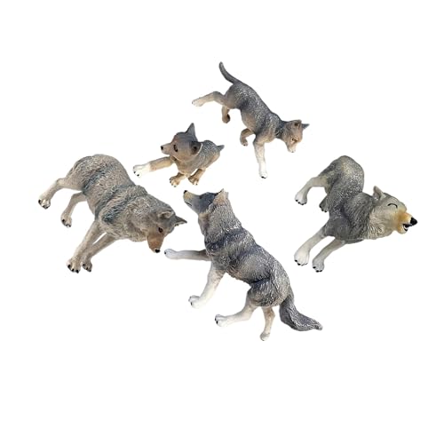 yuwqqoajv Lobos Salvajes, Animales, Cachorros , Juguetes de Animales, Experiencia de Aprendizaje Divertida, de 4 a 6 años, excelente opción de Regalo, fomenta