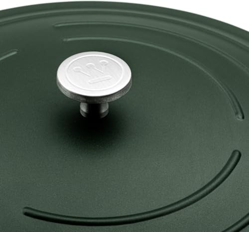 Image of Westinghouse Performance Series 24 cm Green Casserole Dish with Lid - Lightweight Cast Aluminium Pot | Hob to Oven, Induction & All Stovetops | Oven Safe with Handle Covers | Versatile Cooking Essential