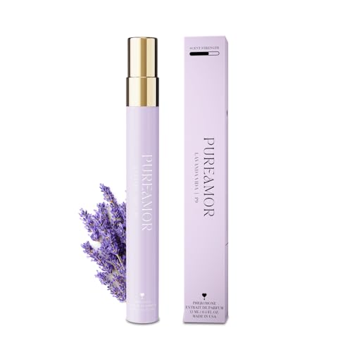 PUREAMOR Pheromone Perfume for Women Lavanda Vida Extrait de Parfum - Long Lasting Bold Floral Lavender Scent 30% High Concentration Travel Size Fragrance Spray 0.4 oz / 12ml