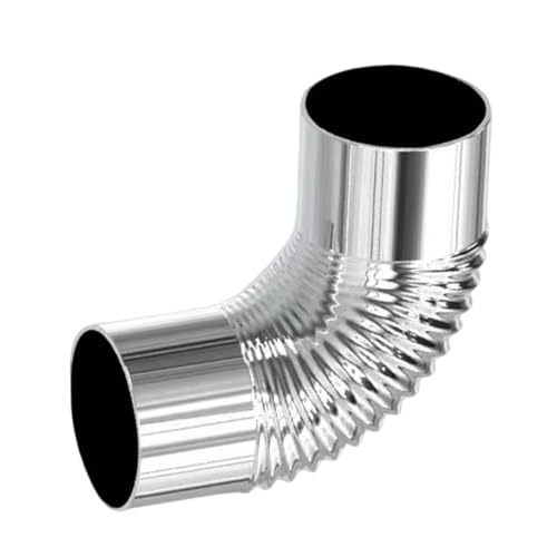 Tubo de ventilación de codo de 90 grados, tubo de estufa de acero inoxidable, para camping, exterior, patio, casa, chimenea, barbacoa, picnic, parrilla