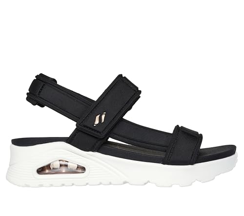 Skechers Uno- Summer Stand2, Sandalias Deportivas Mujer, Negro, 36 EU