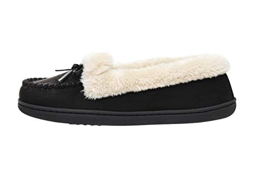 CUSHIONAIRE Women's Sierra Moccasin Slipper +Memory Foam2