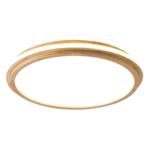 Plafonnier LED en bois d'intérieur à trois tons avec abat-jour en acrylique pour salon