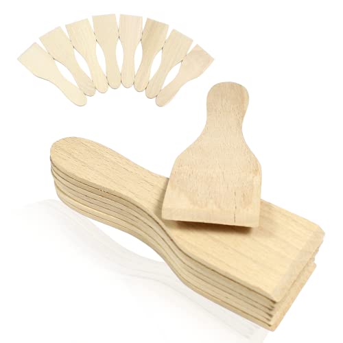 Smart-Planet - Juego de 8 espátulas para raclette de madera de haya resistente al calor, 13 x 4 cm, rascador para sartenes de raclette