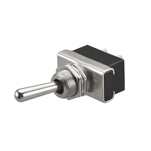 Heschen Metal Toggle switch Flick Flip, KN3D-101, 12V 25A, On/Off, 2 positon, 2 pin, for Car Dash Light - Image 3