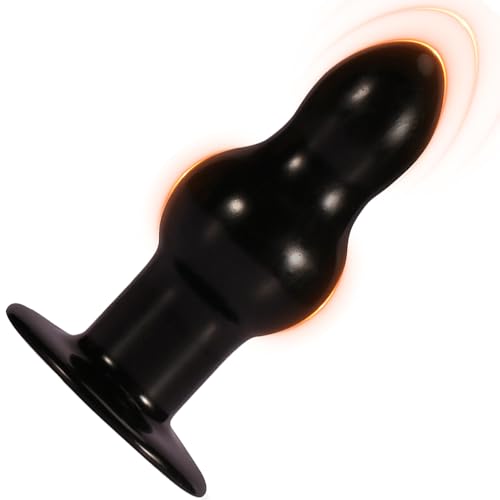 BDSMAGE Analplug mit Saugnapf,Buttplug Analdildo Analkugeln Analspielzeuge Fisting Sexspielzeug Analdehner Anal Expander erotisches Sex Spielzeug für Paare Frauen Männer extrem Sex (Schwarz, M)