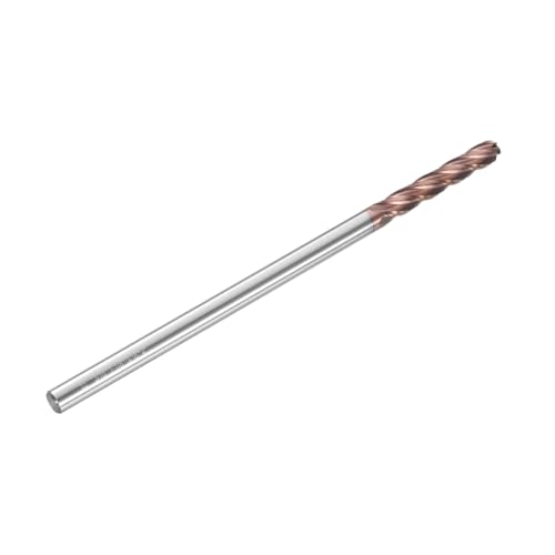 Image of HARFINGTON Ball Nose End Mill 4 Flute 3 /16 inch Diameter 3 /16 inch Shank Tungsten Carbide Uncoated Spiral CNC Router Bits 1-1 /8 inch Cutting Length Single End Ball for Carving Engraving Grinding