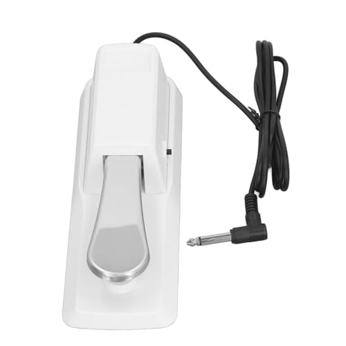 Universal Sustain Keyboard Foot Pedal Piano Switch Control White Anti Slip ABS Metal Compact Size Light Weight (White),Badminton, Tennis Supplies