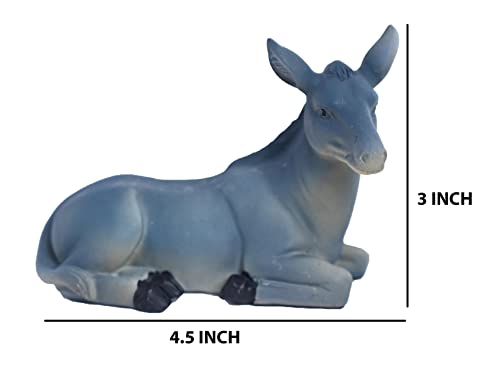 Image of KariGhar Resin 7 Pcs Animals Statue for Christmas Nativity Scene, Crib Decoration, Kudil Set, Various Other Decoration and Gifting, 8 Inch