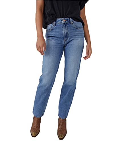 Free People Pacifica Straight Leg Mid Blue 29