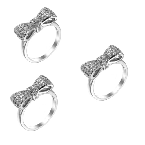 Bague zircon durable ne ternit pas alliage look platinum t10