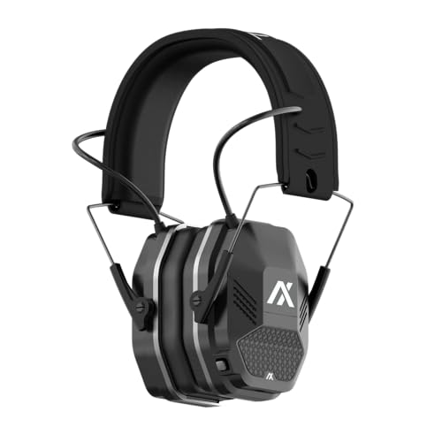 AXIL MX II PRO Bluetooth Earmuffs for Work Hunting Shooting - Ear Muffs for Noise Reduction with Sound Amplification & Impact Compression Tap Controls - Bluetooth Hearing Protection Headphones