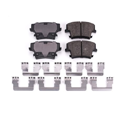Image of PowerStop Rear Brake Pads for Chrysler 300 2005-23 |Dodge Challenger 2009-23 |Charger 2006-23 |Magnum 2005-08 - Z17 Ceramic Brake Pads with Installation Hardware, 17-1057