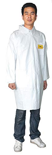 CONDOR 30C560 Disposable Lab Coat, M, PK8